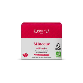 RITUEL MINCEUR BIO - 18 Sachets - Thé Vert, Maté & Fruits Rouges - KUSMI TEA