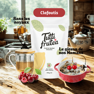 CLAFOUTIS | 200g | Infusion Cerise | Sans théine - Infusion - TUTTI FRUTEA - Tuttifrutea.com