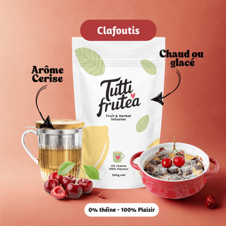CLAFOUTIS | 200g | Infusion Cerise | Sans théine - Infusion - TUTTI FRUTEA - Tuttifrutea.com