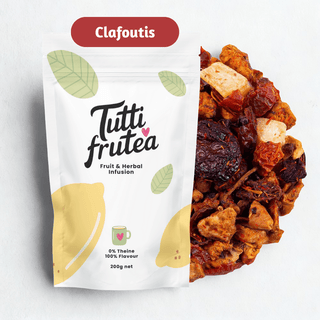 CLAFOUTIS | 200g | Infusion Cerise | Sans théine - Infusion - TUTTI FRUTEA - Tuttifrutea.com
