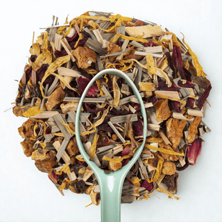 Sachet vrac 200g d'infusion bio Coeur Framboise, mélange de morceaux de framboises et notes de citron sans théine.