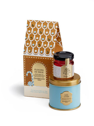 COFFRET FLOCONS DE NEIGE | Thé & Tartinable de Noël | DAMMANN- Coffret- DAMMANN FRÈRES-Tuttifrutea.com