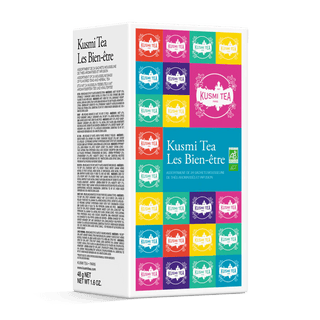 Coffret Kusmi Tea Les Bien - être Bio – 24 Sachets Mousseline – 6 Mélanges Signature - Thé - KUSMI TEA - Tuttifrutea.com