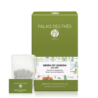 GREEN OF LONDON BIO - Thé Vert Earl Grey - PALAIS DES THÉS - 20 Mousselines - Thé Vert - PALAIS DES THES - Tuttifrutea.com