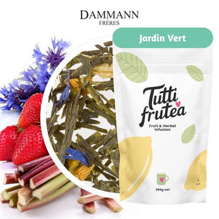 JARDIN VERT | 200g | Thé vert Rhubarbe et Fraise des bois | DAMMANN - Thé Vert - DAMMANN FRÈRES - Tuttifrutea.com
