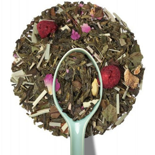 Sachet vrac 200g thé Lady in Pink Alveus, feuilles de thé blanc Pai Mu Tan, pétales de rose et morceaux de framboise.