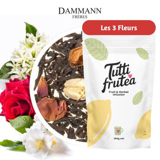 LES 3 FLEURS | 200g | Thé noir Mirabelle, Fleur d'oranger et Jasmin | DAMMANN - Thé Noir - DAMMANN FRÈRES - Tuttifrutea.com