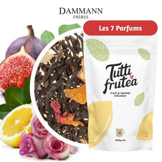 LES 7 PARFUMS | 200g | Thé noir Citron, Bergamote, Figue et Lotus | DAMMANN - Thé Noir - DAMMANN FRÈRES - Tuttifrutea.com