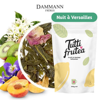 NUIT A VERSAILLES | 200g | Thé vert Bergamote, Kiwi et Pêche Jaune | DAMMANN - Thé Vert - DAMMANN FRÈRES - Tuttifrutea.com