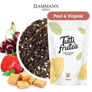 PAUL & VIRGINIE | 200g | Thé noir Caramel, Fruits rouges et Vanille | DAMMANN - Thé Noir - DAMMANN FRÈRES - Tuttifrutea.com