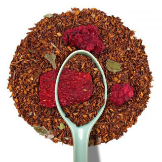 Sachet vrac 200g Rooibos Pour Toi et Moi Alveus, mélange de rooibos rouge, morceaux de fraises et framboises.